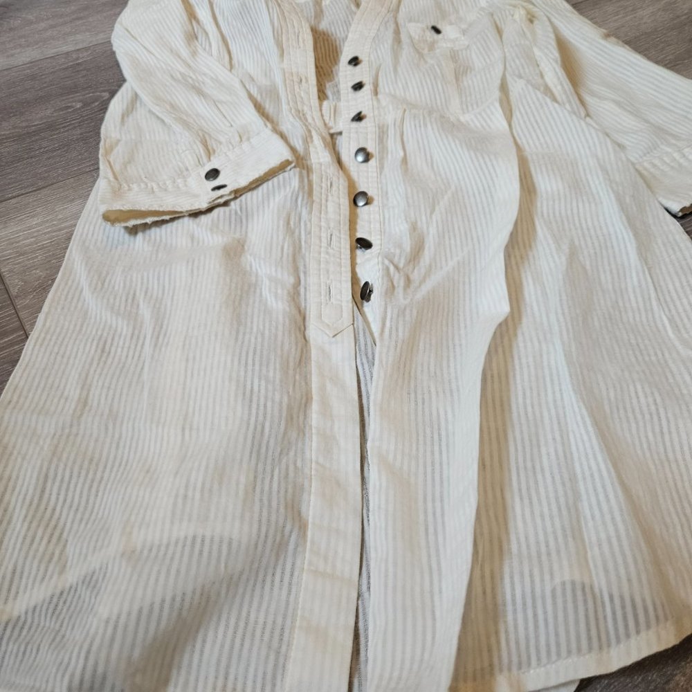 Long Button Down Sheer Top - image 2